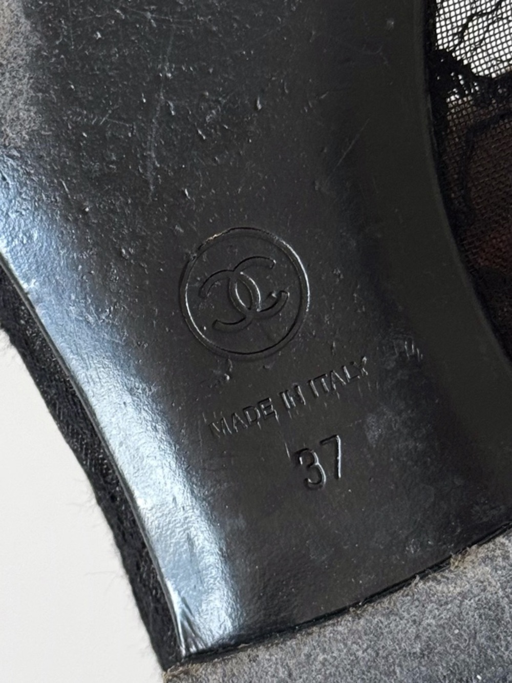 Authentic Chanel Ballet Flats Interlocking CC Logo Lace Patent - Picture 8 of 9
